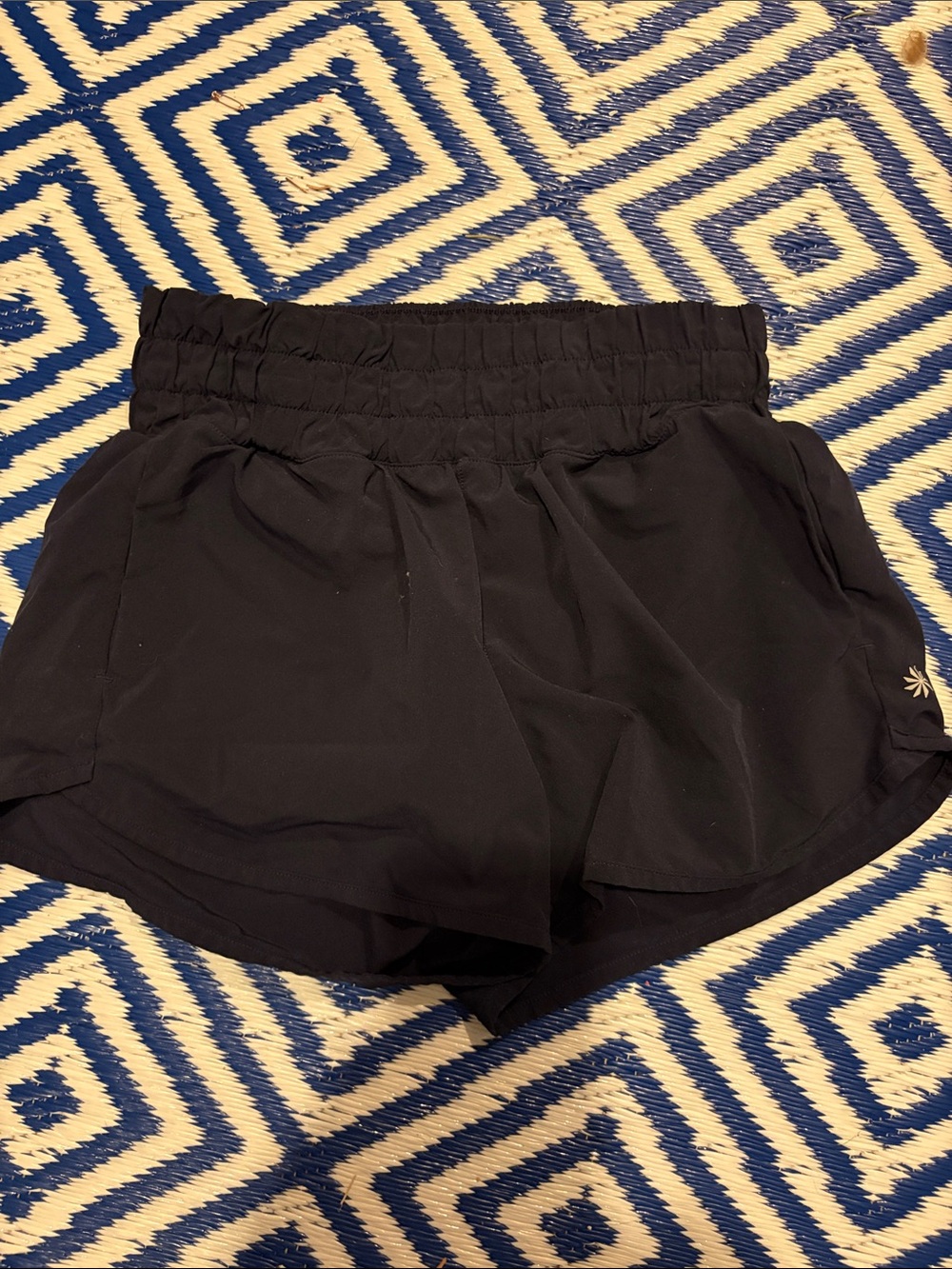 Athleta Black Athletic Shorts with Elastic Waistband